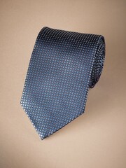 Blue/Orange Signature Made In Italy Geometric Design Tie - Image 1 of 4
