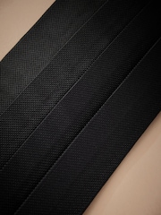 Noir - Signature Made In Italy Cummerbund en soie texturée - Image 6 de 7