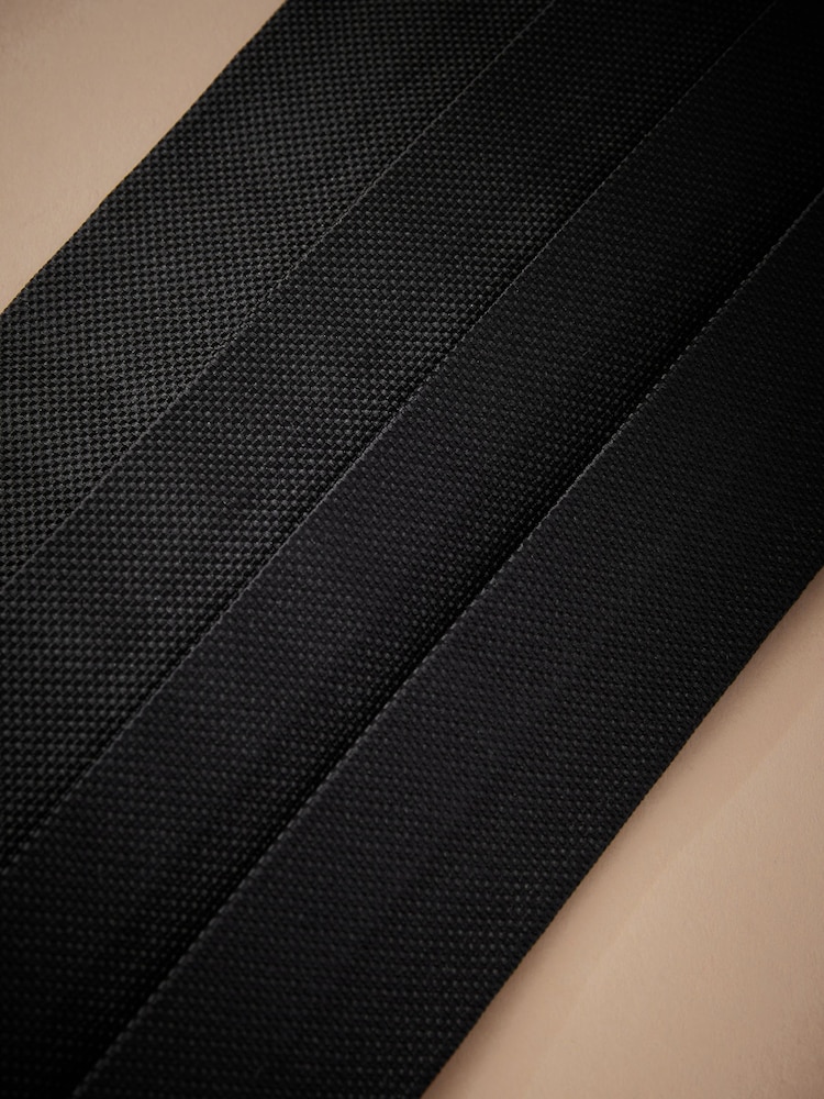 Noir - Signature Made In Italy Cummerbund en soie texturée - Image 6 of 7
