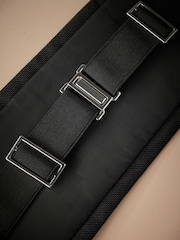 Noir - Signature Made In Italy Cummerbund en soie texturée - Image 7 de 7