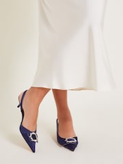 Monsoon Blue Nina Diamante Slingback Heels - Image 1 of 4