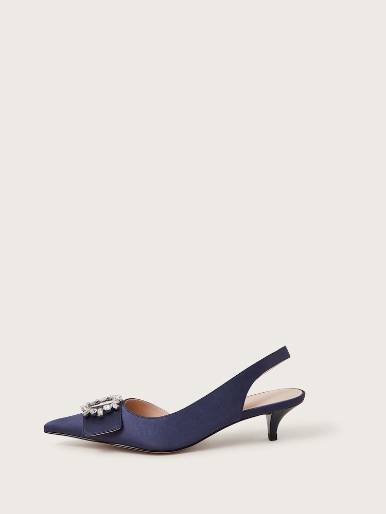 Monsoon Blue Nina Diamante Slingback Heels - Image 2 of 4