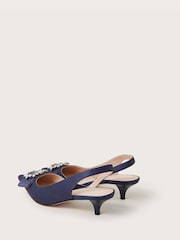 Monsoon Blue Nina Diamante Slingback Heels - Image 4 of 4