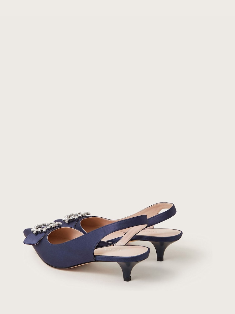 Monsoon Blue Nina Diamante Slingback Heels - Image 4 of 4