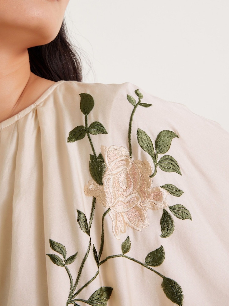 Monsoon Green Florence Ombre Floral Dress - Image 2 of 7