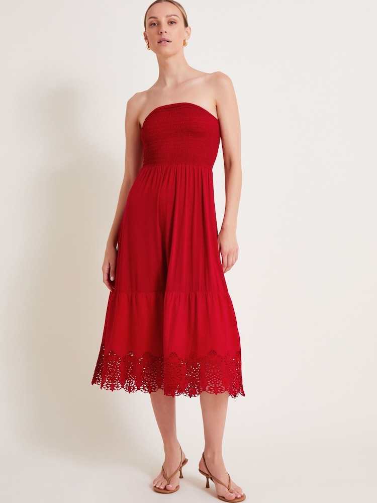 Rot - Monsoon Bailey Bandeau-Kleid - Bild 2 von 5