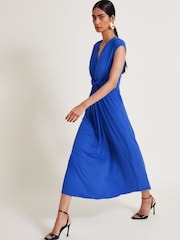 Monsoon Blue Jaya Jersey Maxi Dress - Image 3 of 3