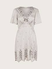 Monsoon Grey Mini Aurora Embellished Dress - Image 5 of 5