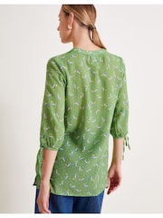 Monsoon Green Camille Leaf Blouse - Image 2 of 4
