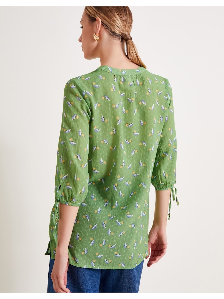 Monsoon Green Camille Leaf Blouse - Image 2 of 4