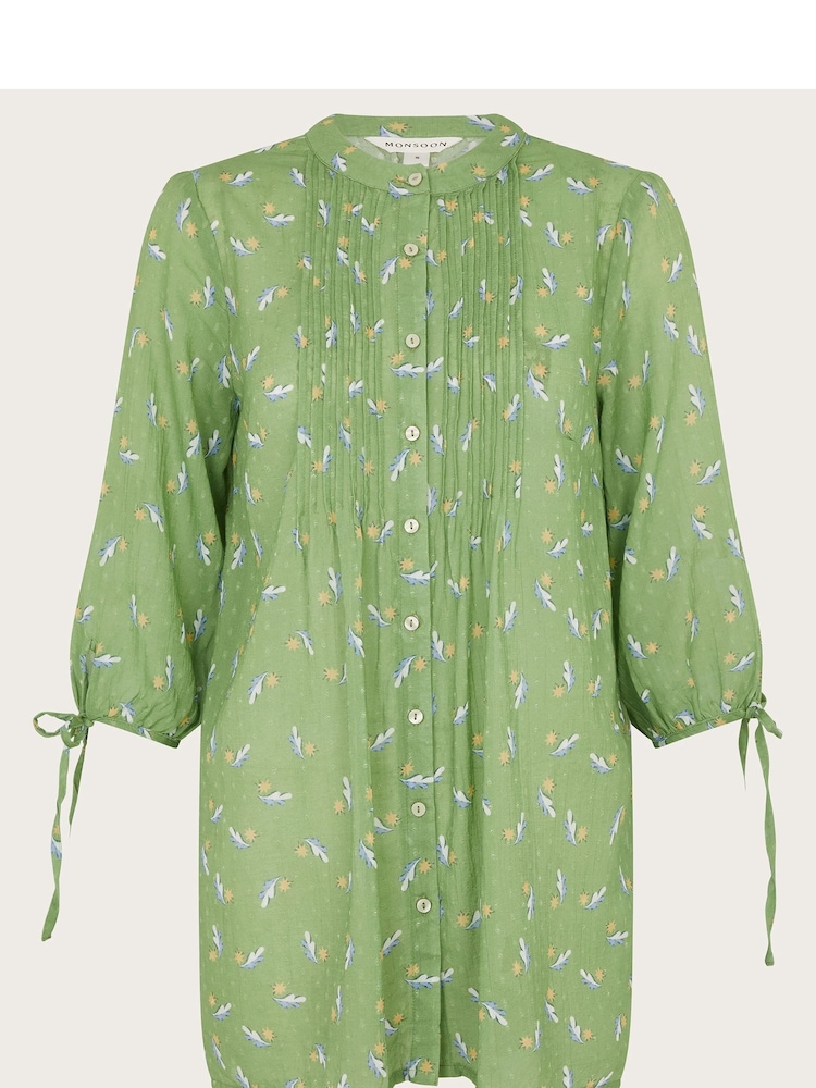 Monsoon Green Camille Leaf Blouse - Image 4 of 4