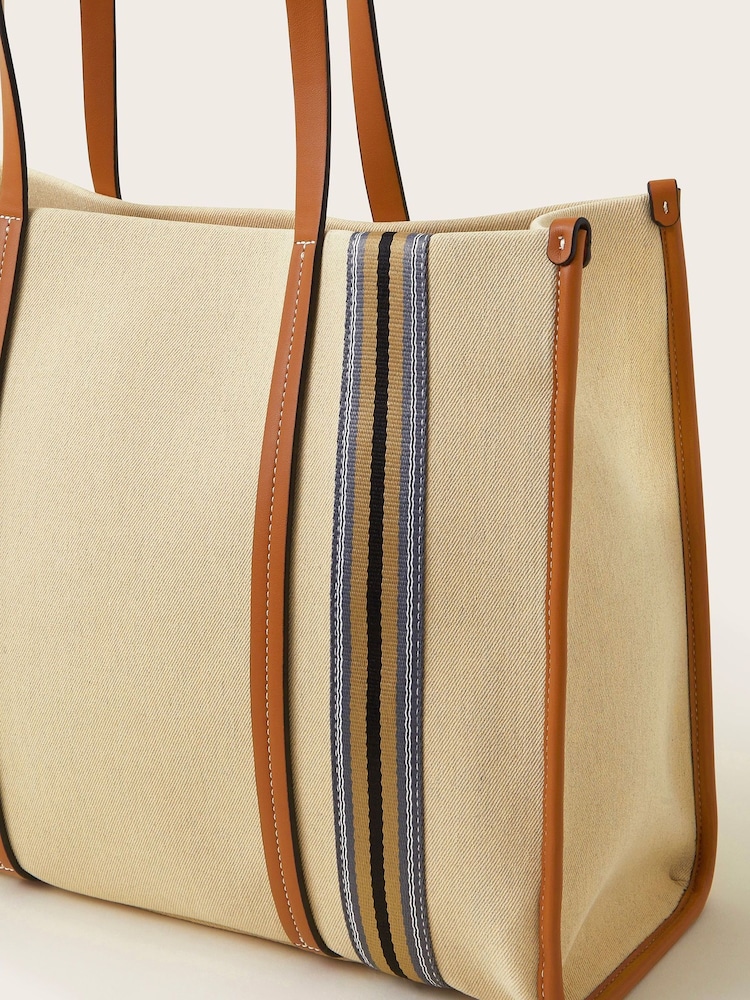 Monsoon Natural Clara Stripe Tote - Image 3 of 3 Monsoon Natural Clara Stripe Tote - Image 3 of 3