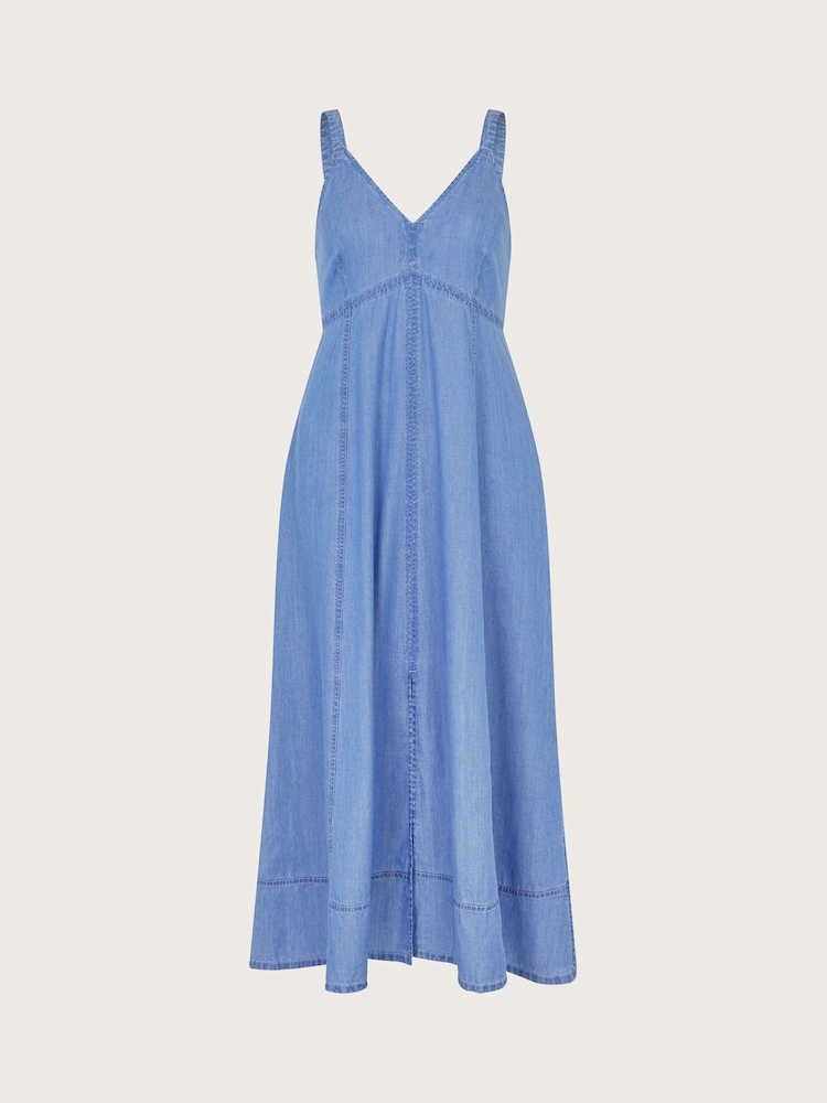 Monsoon Blue Midi Gaia Dress - Image 7 of 7