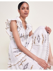 Monsoon Natural 100% Cotton Ula Embroidered Dress - Image 1 of 5