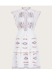 Monsoon Natural 100% Cotton Ula Embroidered Dress - Image 5 of 5