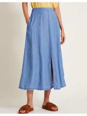 Monsoon Blue Tierra Midi Skirt - Image 2 of 5