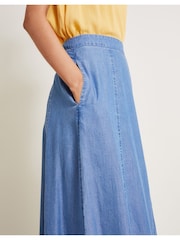 Monsoon Blue Tierra Midi Skirt - Image 3 of 5