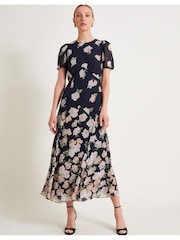 Monsoon Black Rosa Maxi Dress - Image 1 of 6