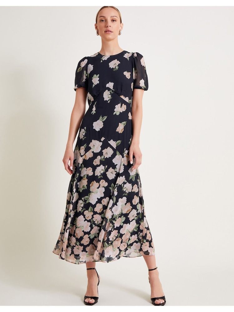 Monsoon Black Rosa Maxi Dress - Image 1 of 6