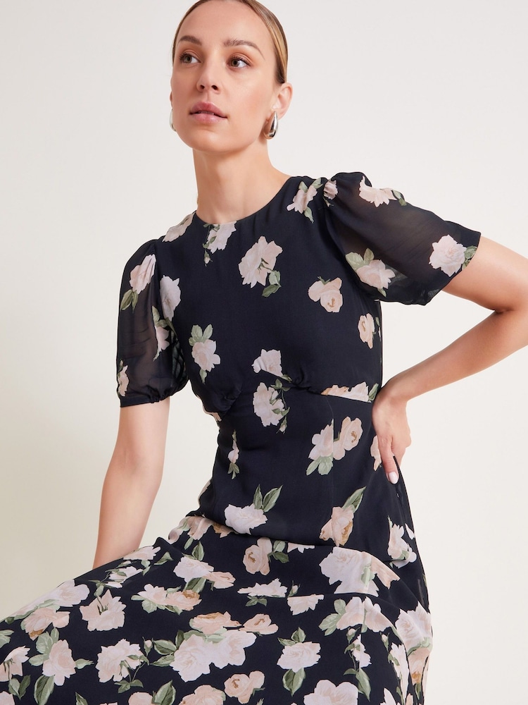 Monsoon Black Rosa Maxi Dress - Image 2 of 6