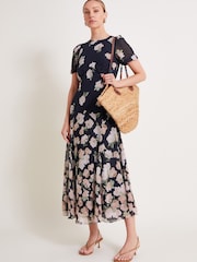 Monsoon Black Rosa Maxi Dress - Image 5 of 6