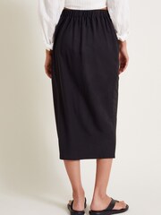 Monsoon Black Winnie Wrap Midi Skirt - Image 2 of 4