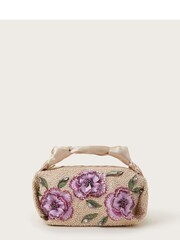 Monsoon Cream Fia Floral Beaded Bag - Image 1 of 3