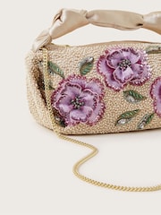 Monsoon Cream Fia Floral Beaded Bag - Image 3 of 3