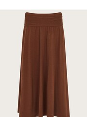 Monsoon Brown Jourdana Jersey Midi Skirt - Image 5 of 5