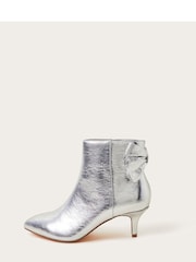 Prata - Monsoon Evie Kitten Heel Bow Boots - Imagem 3 de 3