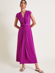 Monsoon Purple Jaya Jersey Maxi Dress - Image 1 of 6