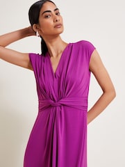 Monsoon Purple Jaya Jersey Maxi Dress - Image 4 of 6