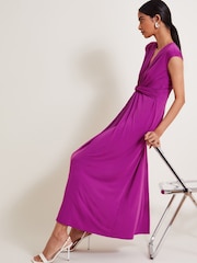 Monsoon Purple Jaya Jersey Maxi Dress - Image 5 of 6