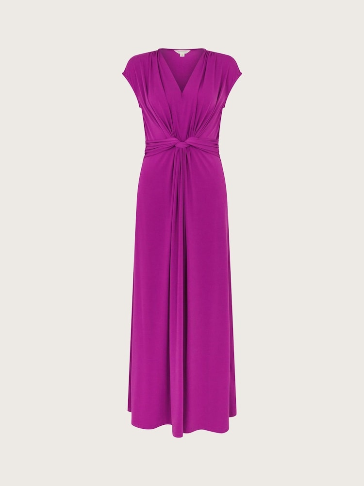 Monsoon Purple Jaya Jersey Maxi Dress - Image 6 of 6