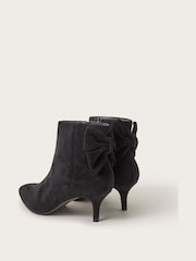 Monsoon Black Evie Kitten Heel Bow Boots - Image 2 of 3