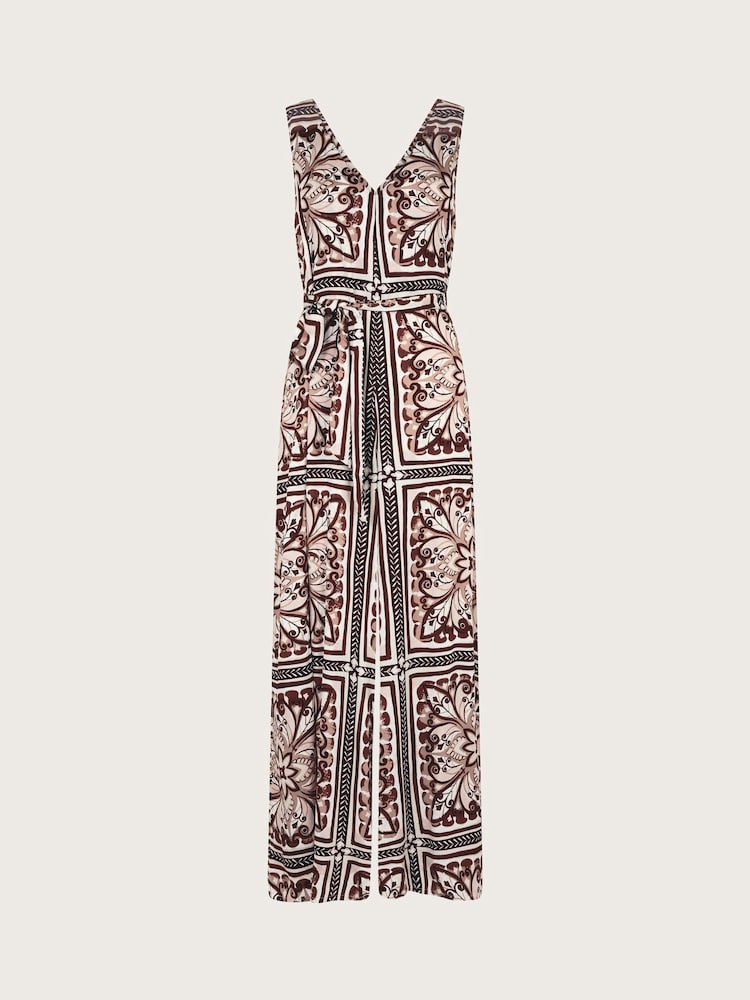 Monsoon Brown Emilia Wide Leg Jumpsuit - Image 5 of 5 Monsoon Brown Emilia Wide Leg Jumpsuit - Image 5 of 5