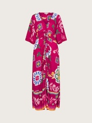 Monsoon Pink Prim Floral Maxi Dress - Image 6 of 6