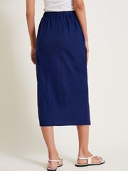 Monsoon Blue Winnie Wrap Midi Skirt - Image 2 of 4