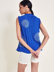Monsoon Blue Meena Embroidered Top - Image 4 of 6