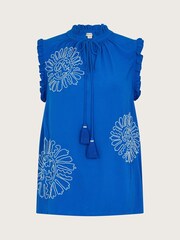 Monsoon Blue Meena Embroidered Top - Image 6 of 6