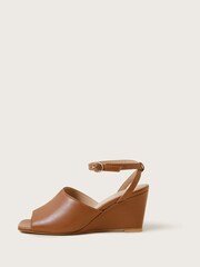 Monsoon Brown Wedge Sandals - Image 2 of 3
