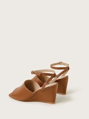 Monsoon Brown Wedge Sandals - Image 3 of 3