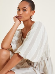 Monsoon Natural Lila Stripe Dress - Image 2 of 7