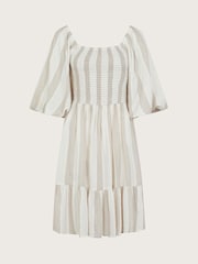 Monsoon Natural Lila Stripe Dress - Image 7 of 7