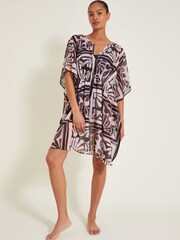 Monsoon Brown Tile Print Kaftan - Image 2 of 6