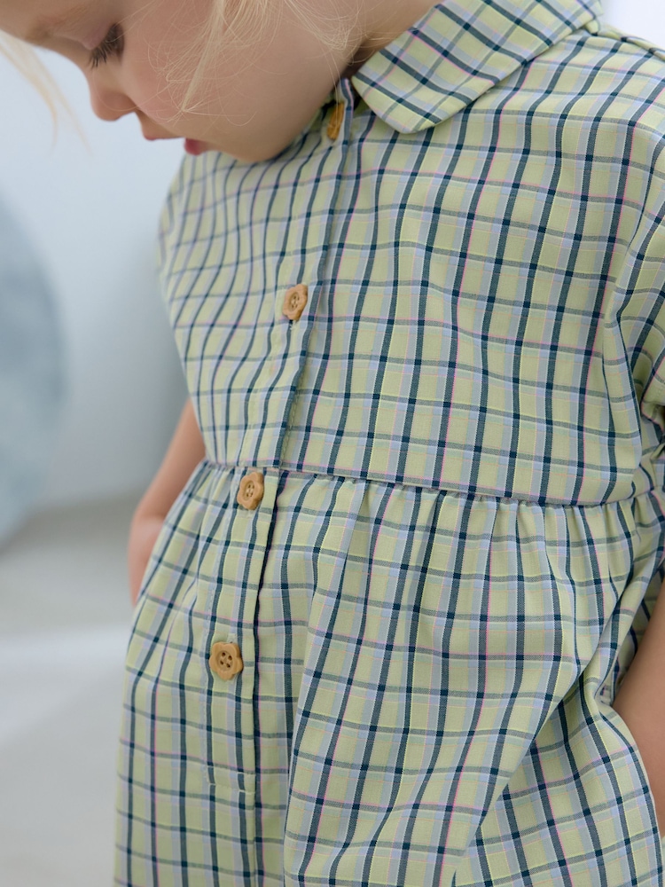 Green Shirt Collar Playsuit (3mths-7yrs) - Image 3 of 7