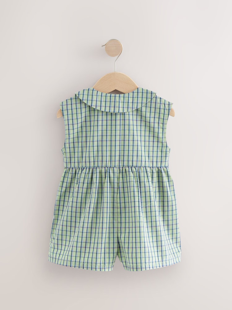 Green Shirt Collar Playsuit (3mths-7yrs) - Image 5 of 7