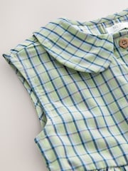 Green Shirt Collar 100% Cotton Playsuit (3mths-7yrs) - Image 6 of 7