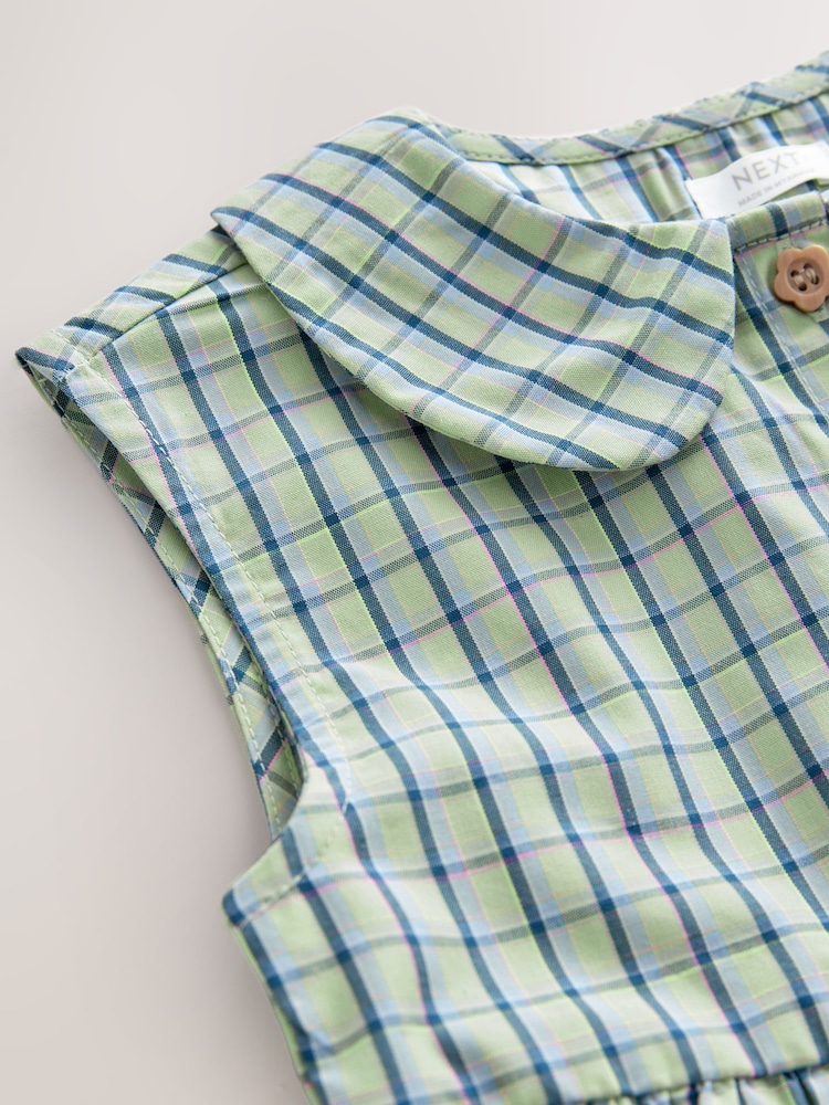 Green Shirt Collar Playsuit (3mths-7yrs) - Image 6 of 7