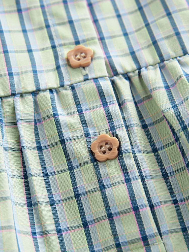 Green Shirt Collar 100% Cotton Playsuit (3mths-7yrs) - Image 7 of 7